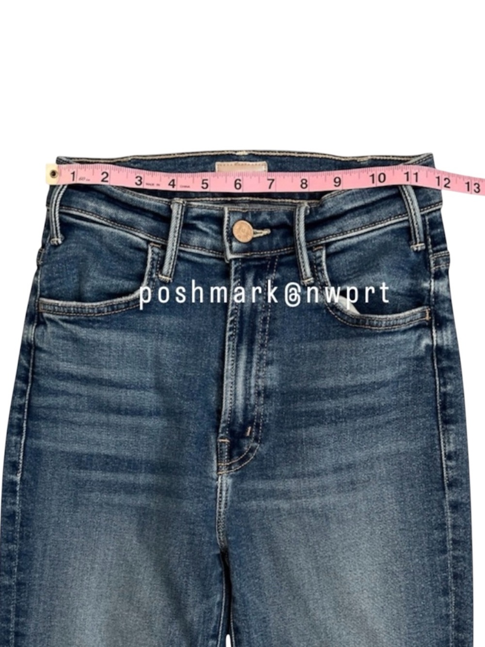 MOTHER Hustler Ankle Fray Grasping At Straws High Waisted Straight Crop 24 - Picture 11 of 15